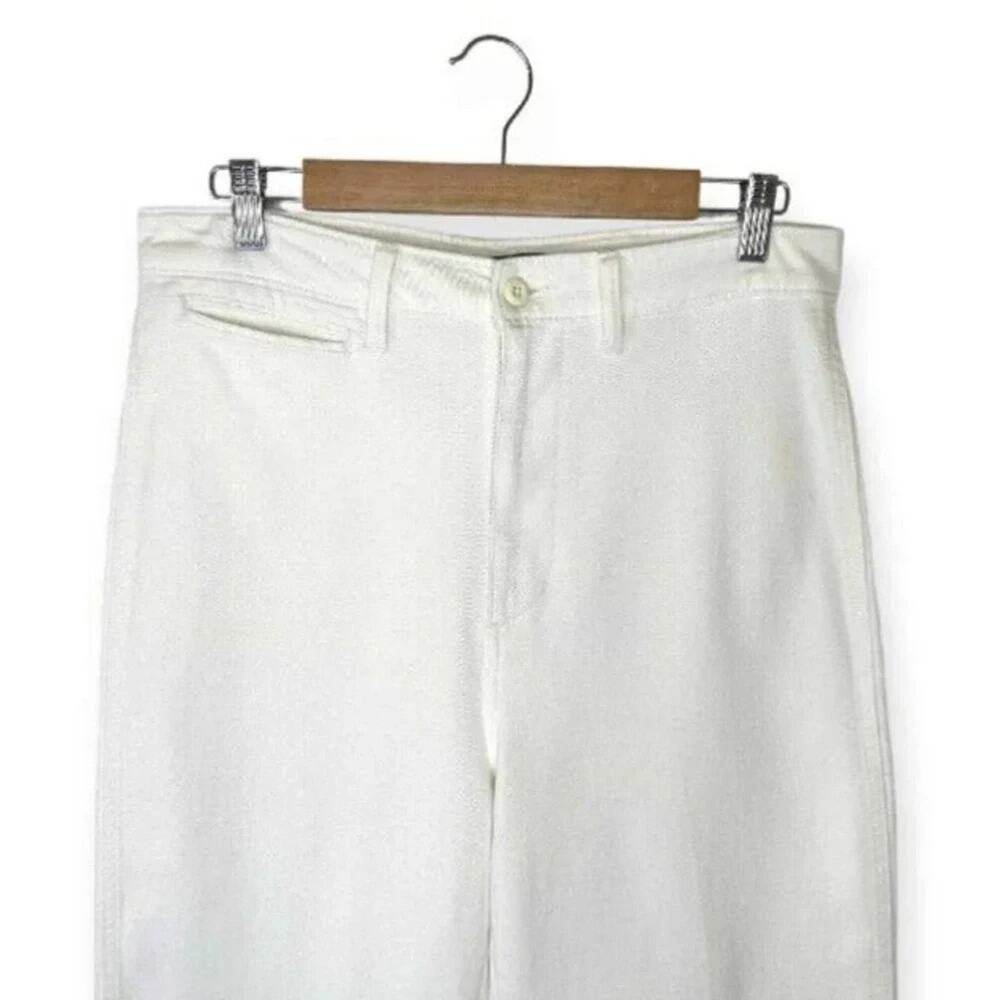 Quince Womens Organic Stretch Cotton Twill Wide Leg Crop Pant Size 27 Iv… - Picture 4 of 5